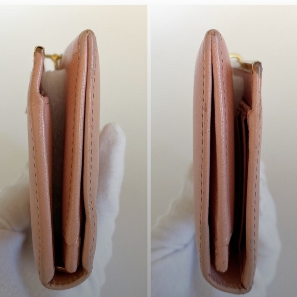 Salvatore Ferragamo Continental Pink Wallet with Gold Accents - Picture 7 of 10
